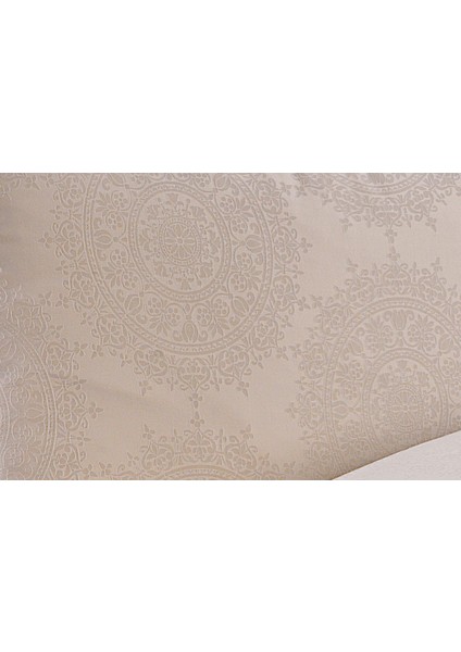 Tiara Bambu Jakar Kumaş Krem Ikili Oksford 60X80CM Yastık Kılıfı - 1355