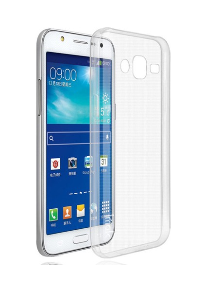 Samsung Galaxy J7 (J700) Kılıf Soft Silikon Şeffaf Arka Kapak