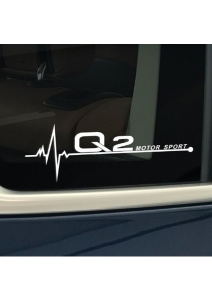 Audi Q2 Motor Sport Kelebek Cam Sticker 2 Li Set
