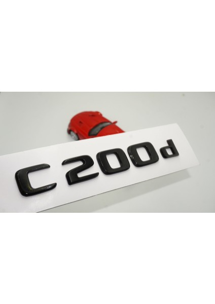 C 200D Bagaj Parlak Siyah Abs 3m 3D Yazı Logo