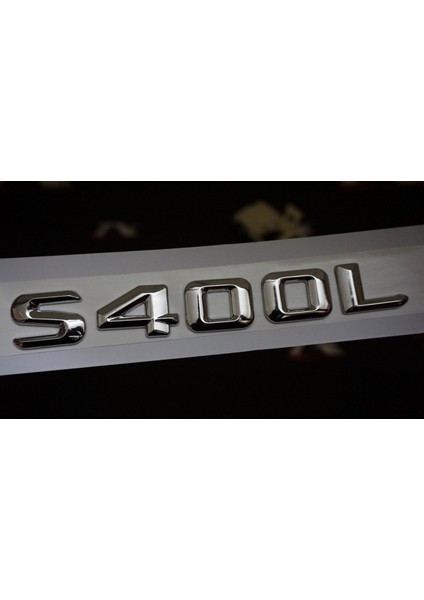 S400L Bagaj Krom Metal 3m 3D Yazı Logo