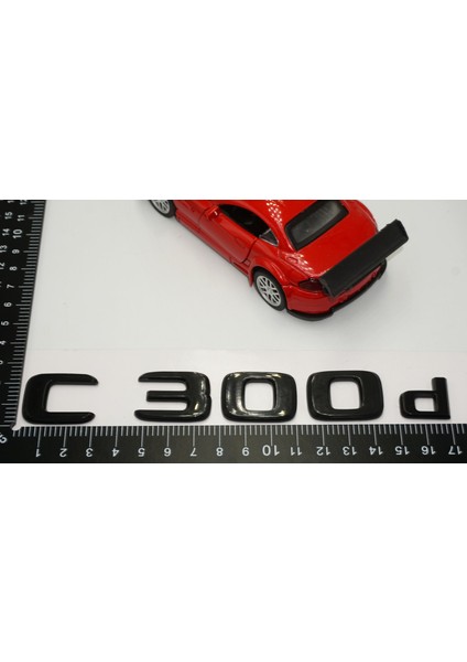 C 300D Bagaj Parlak Siyah Abs 3m 3D Yazı Logo