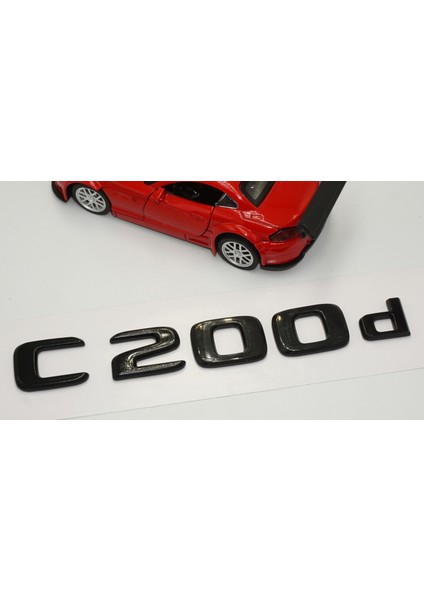 C 200D Bagaj Parlak Siyah Abs 3m 3D Yazı Logo