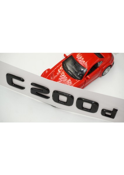 C 200D Bagaj Parlak Siyah Abs 3m 3D Yazı Logo