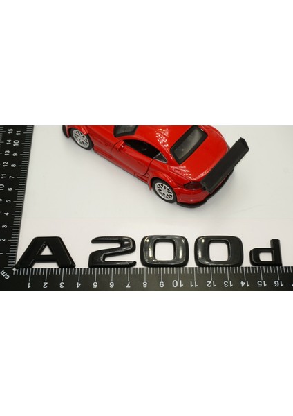 A 200D Bagaj Parlak Siyah Abs 3m 3D Yazı Logo