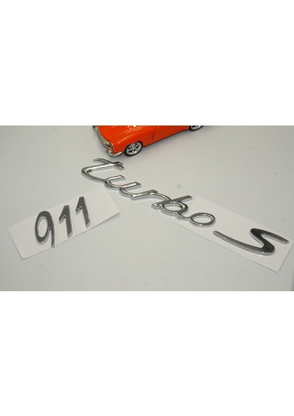 Porsche 911 Turbo S Bagaj 3m 3D Abs Yazı Logo Amblem Seti