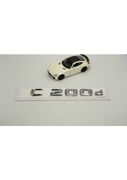 C200D Bagaj Krom Metal 3m 3D Yazı Logo