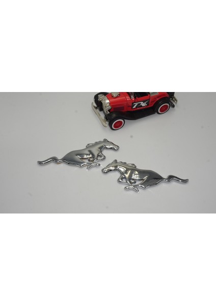 Koşan At Çamurluk Yanı 3m 3D Metal Logo Amblem Seti