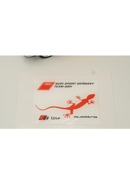 Audi S Line Quattro Gecko Logo Damla Silikon Plaka Logo Arma Amblem Yeni Stil modelleri