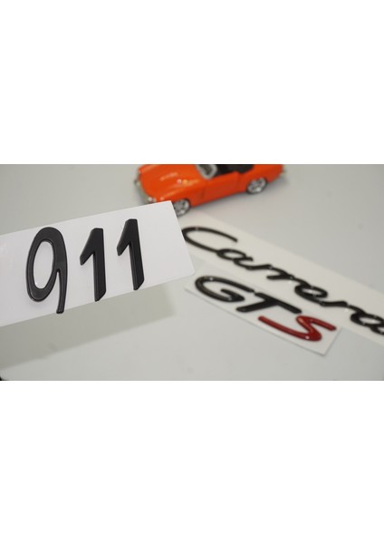 Porsche 911 Carrera Gts Bagaj 3m 3D Abs Yazı Logo Amblem Seti