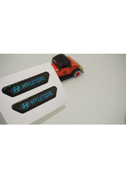 Hyundai Logo Çamurluk Yanı ve Ayna Metalize Damla Desen 3m Logo Arma