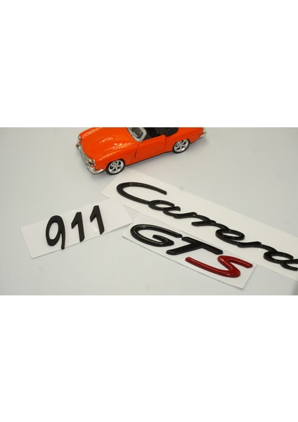 Porsche 911 Carrera Gts Bagaj 3m 3D Abs Yazı Logo Amblem Seti