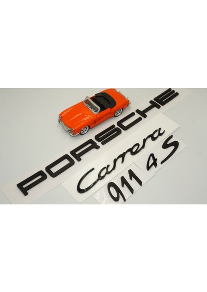 Porsche Carrera 911 4s Bagaj 3m 3D Abs Yazı Logo Amblem Seti