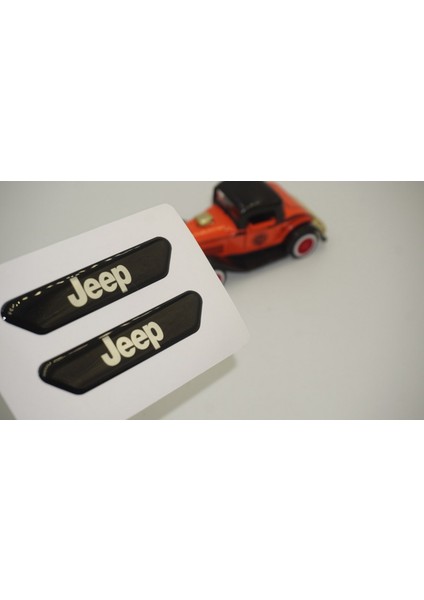 Jeep Logo Çamurluk Yanı ve Ayna Metalize Damla Desen 3m Logo Arma
