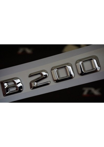 B200 Bagaj Krom Metal 3m 3D Yazı Logo