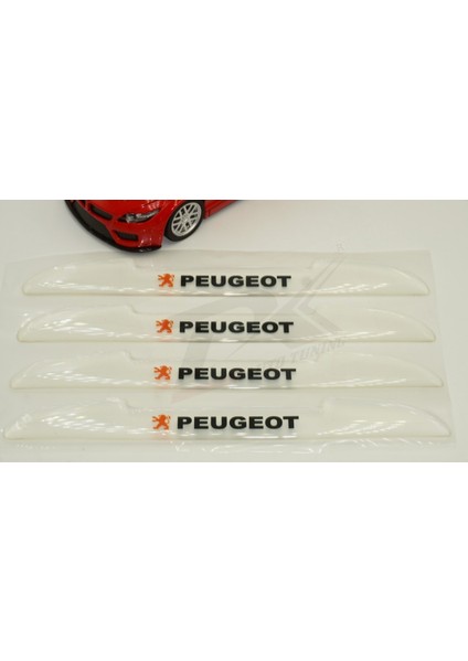 Peugeot Logo Kapı Kenarı Koruma Şeffaf Kauçuk 3m Band New Style modelleri