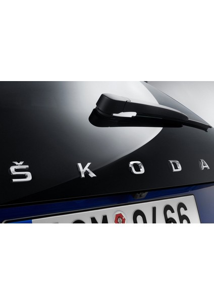 Skoda Bagaj Yeni Nesil Uzun Krom Abs 3m 3D Yazı Logo Amblem