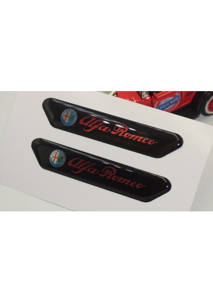 Alfa Romeo Stelvio Çamurluk Yanı ve Ayna Metalize Damla Desen 3m Logo Arma indirimleri