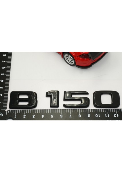 B 150 Bagaj Parlak Siyah Abs 3m 3D Yazı Logo