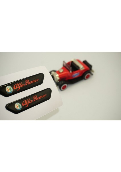 Alfa Romeo Logo Çamurluk Yanı ve Ayna Metalize Damla Desen 3m Logo Arma