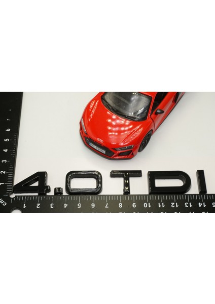 Audi 4.0 Tdi B7 B8 B9 Siyah Abs 3m 3D Bagaj Yazı Logo Orjinal