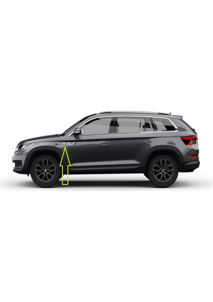 Skoda Scala Yan Çamurluk 3m 3D Damla Silikon Yeni Nesil Logo Amblem