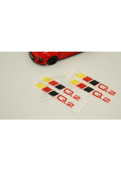 Audi Q2 Logo 3m 3D Damla Silikon Torpido Bagaj Çamurluk Logo Amblem Arma Seti modelleri