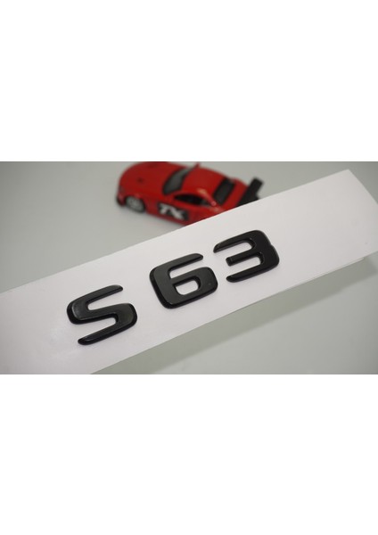 S 63 Bagaj Parlak Siyah Abs 3m 3D Yazı Logo