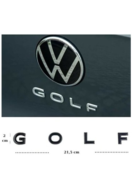 Volkswagen Golf7 Bagaj 3m 3D Yeni Nesil Krom Abs Yazı Logo Amblem fırsatları