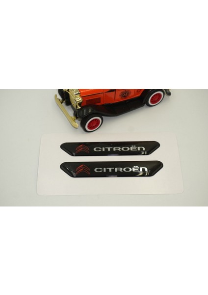 Citroen Logo C2 C3 Çamurluk Yanı ve Ayna Metalize Damla Desen 3m Logo Arma