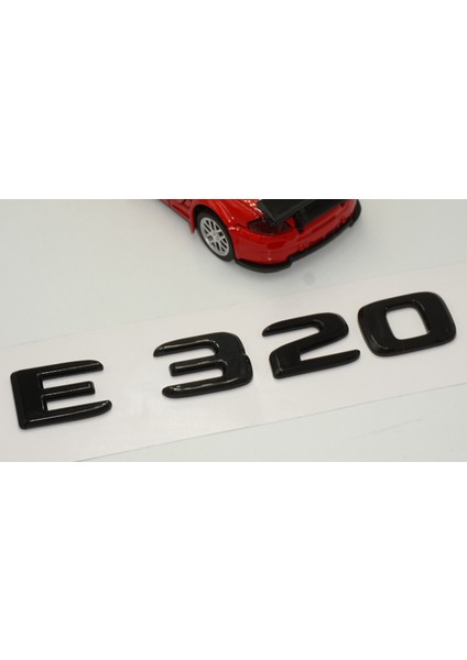 E 320 Bagaj Parlak Siyah Abs 3m 3D Yazı Logo