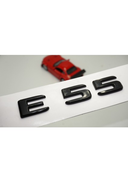 E 55 Bagaj Parlak Siyah Abs 3m 3D Yazı Logo