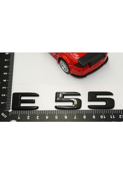 E 55 Bagaj Parlak Siyah Abs 3m 3D Yazı Logo