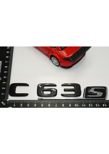 C 63S Bagaj Parlak Siyah Abs 3m 3D Yazı Logo