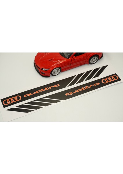Audi Quattro Yan Aynalar Selefon Kaplama Sticker Seti modelleri