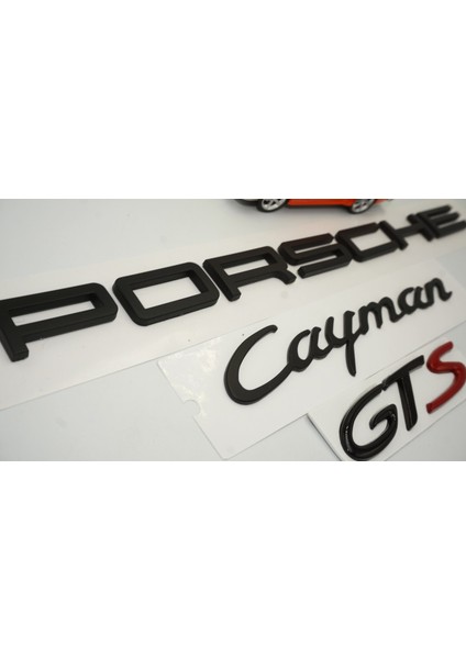Porsche Cayman Gts Bagaj 3m 3D Abs Yazı Logo Amblem Seti