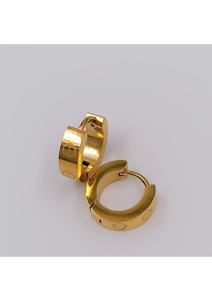Çelik Gold Crtr Küpe