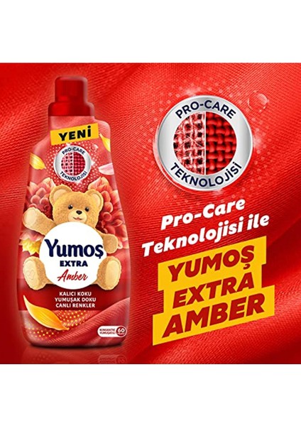 Extra Konsantre Çamaşır Yumuşatıcısı Amber 1440 ml 60 Yıkama 1 Adet
