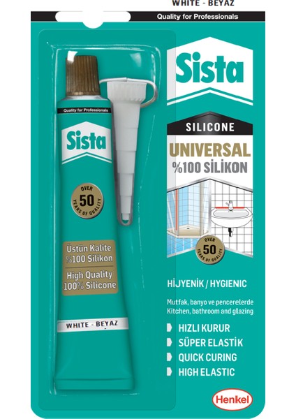 Sista Universal %100 Silikon Beyaz 50 gr