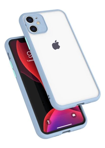 Apple iPhone 11 Kılıf 3D Kamera Korumalı Parmak Izi ve Leke Yapmaz Matte Smoke Case