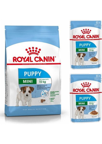 Mini Puppy Yavru Köpek Maması 2 kg + Mini Puppy Yaş Maması 2 Adet (Original)