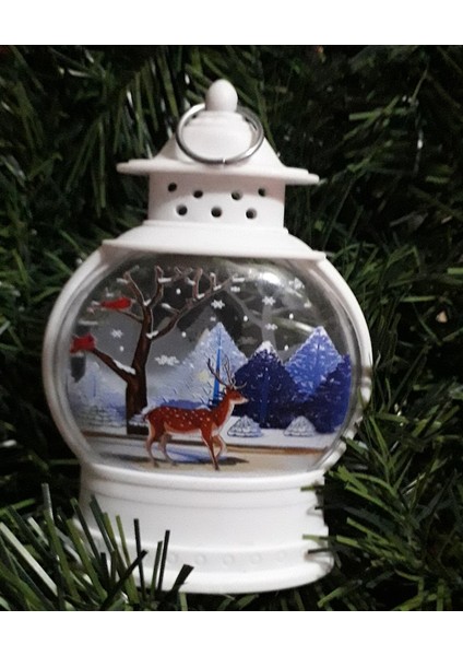 Yılbaşı Noel Gemici Feneri LED Işıklı Fener Dekor Masa Lambası Yılbaşı Hediyeleri Noel Baba Geyik Figürlü Lamba fiyatları