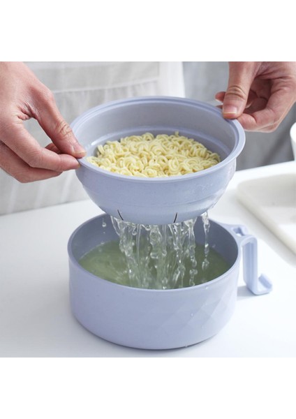 Ramen Seti 1200ML Anında Erişte Çıkarılabilir Kolej Odası Apartman Mavi fiyatları