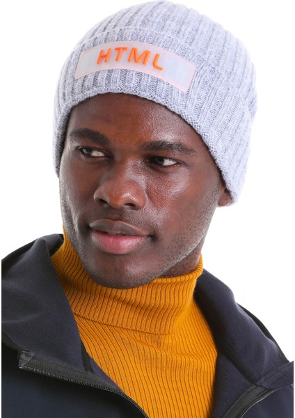 Koyu Gri Pamuklu Düz Örgü Bere fiyatları