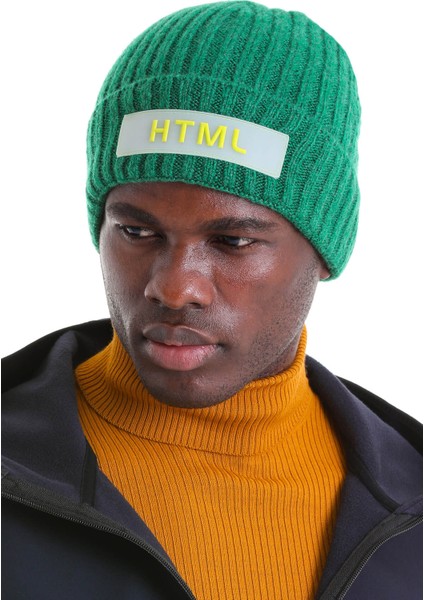 Yeşil Pamuklu Düz Örgü Bere fırsatları