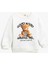 Ayıcık Baskılı Sweatshirt Şardonlu Bisiklet Yaka 1