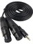 3,5mm Mini Stereo Trs - 2 Çift Xlr 3 Pin Dişi Y Ayırıcı Kablosu 1.5m (Yurt Dışından) 5
