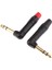 2 Adet 90 Derece 6.5mm Jack Fiş Dıy Stereo Kulaklık Kulaklığı Için 3 Pole (Yurt Dışından) 3