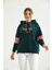 Yeşil Dz Yz 608 Nakışlı Sweatshirt 2
