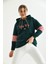 Yeşil Dz Yz 608 Nakışlı Sweatshirt 4
